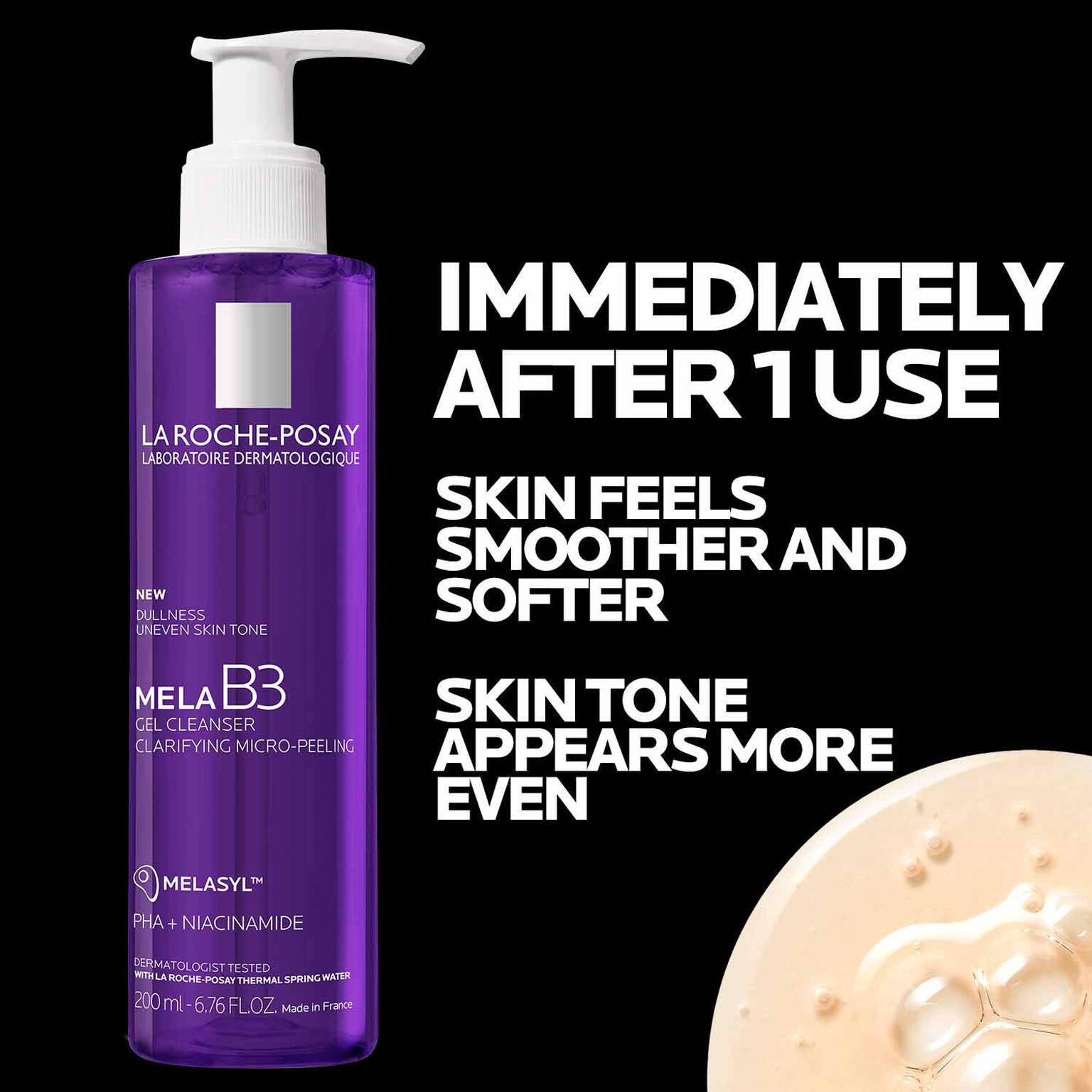 mela-b3-facial-gel-cleanser-with-melasyltm-niacinamide-c9 4_LaRochePosay-Product-MelaB3-MelaB3Cleanser-200ml-03337875890069-Benefits.jpg