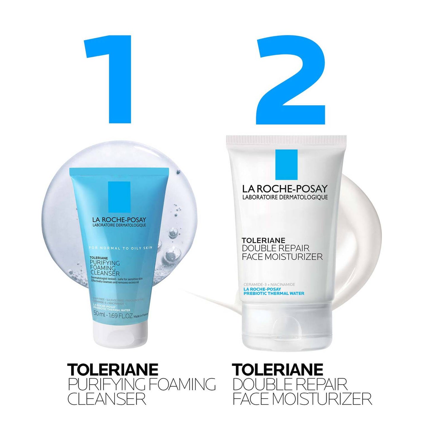 toleriane-purifying-foaming-cleanser-and-toleriane-double-repair-face-moisturizer-travel-set-m6 AmazonSet-TolerianePurifyingCleanser100ml-TolerianeDRM_routine.jpg