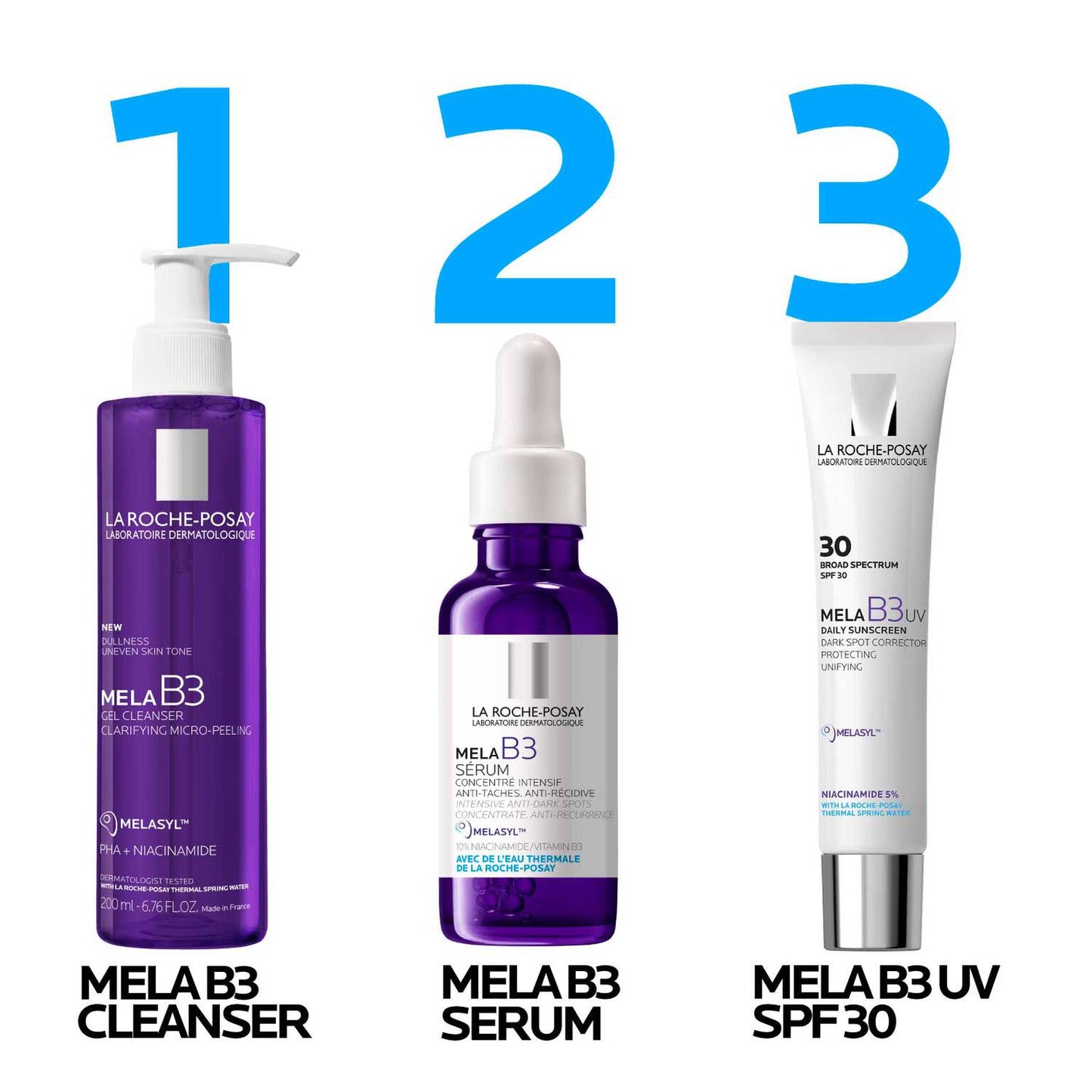mela-b3-uv-daily-moisturizer-spf-30-with-melasyltm-niacinamide-n1 LaRochePosay-Product-MelaB3-MelaB3Cleanser-200ml-03337875890069-Routine_1500x1500_REV.jpg