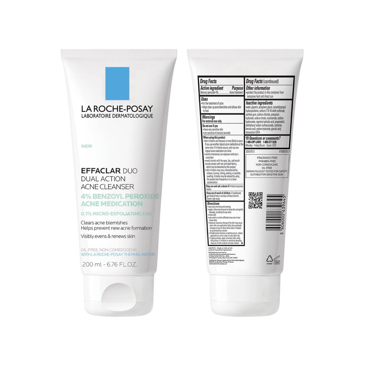 effaclar-dual-action-acne-face-wash-with-4-benzoyl-peroxide-y3 LaRochePosay-Product-Skincare-Effaclar-Duo-Dual-Cleanser-200ml-3606000639645-ATF-PIM-packshot-texture.jpg